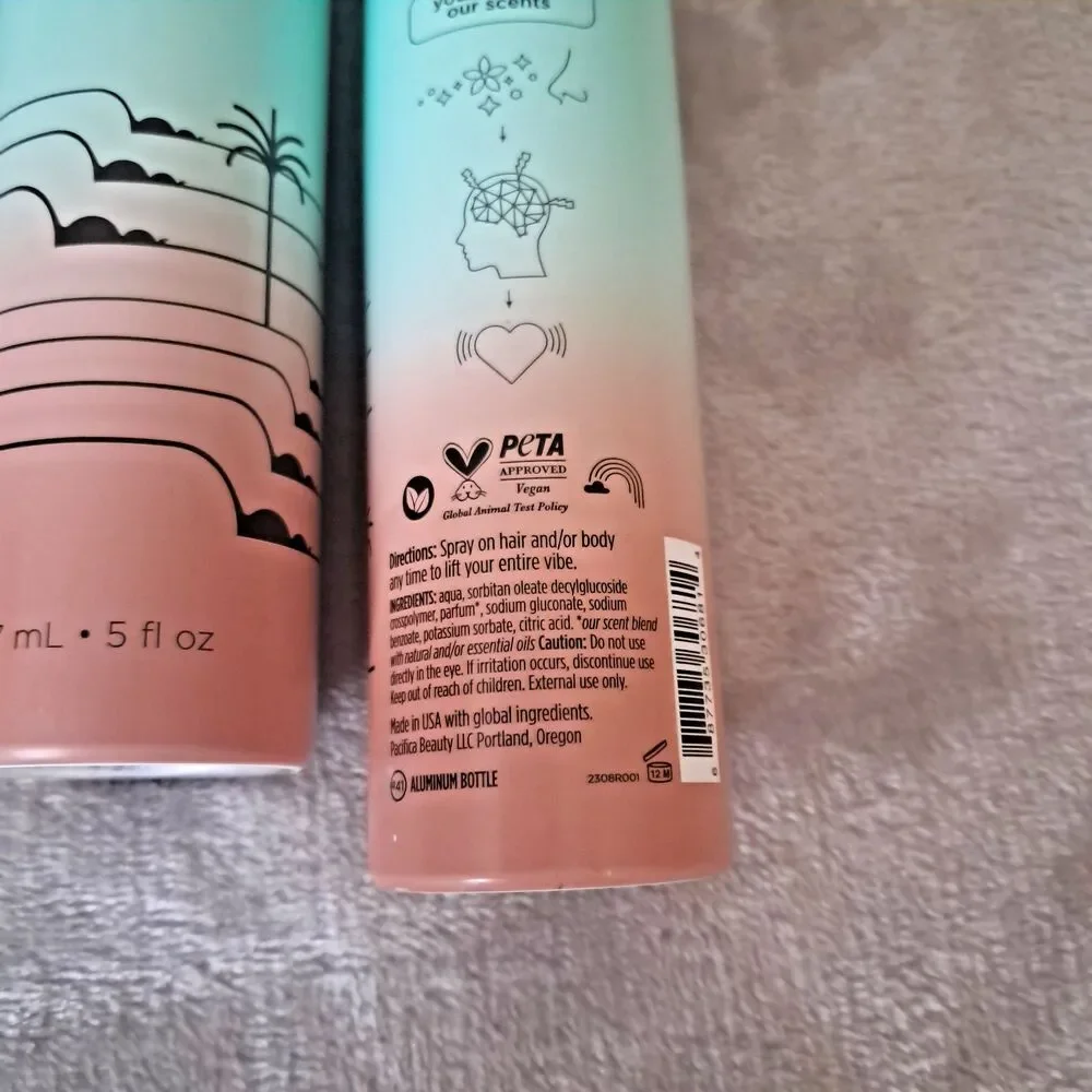 Pacifica Beach Day Hair and Body Mist 5 fl oz Fragrance 2 Pack New